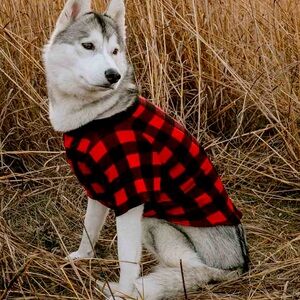 Cozy Red and Black Checkered Dog Sweater
